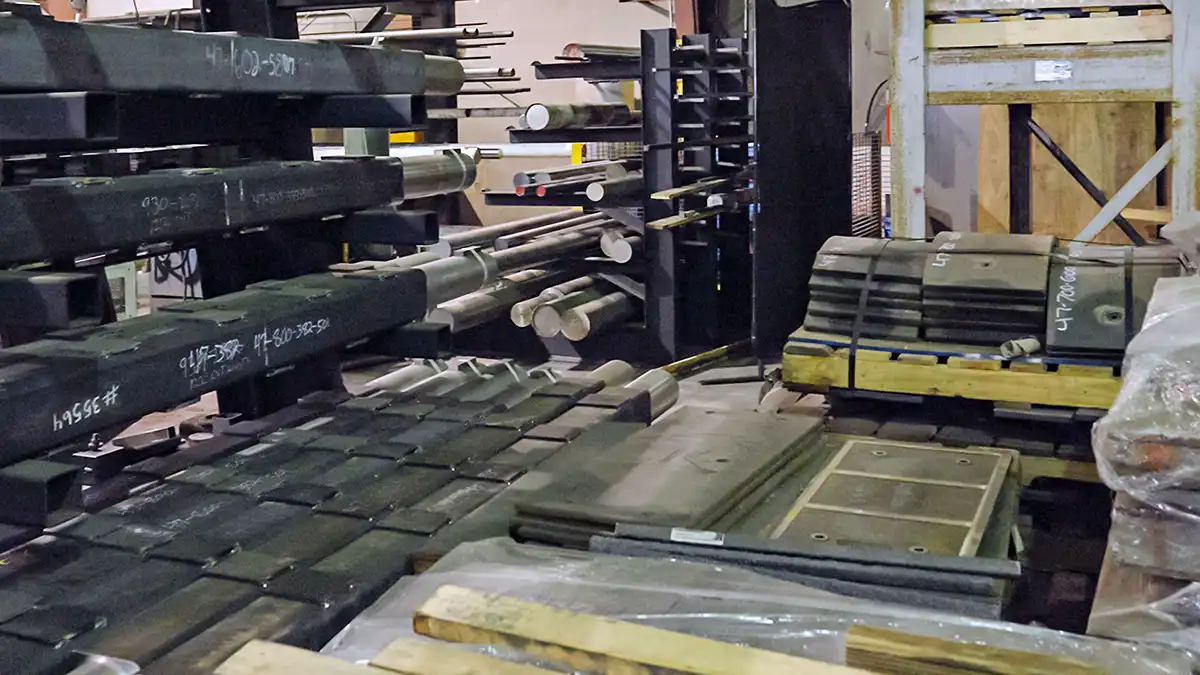 asphalt plant parts stocked at the Hotmix warehouse