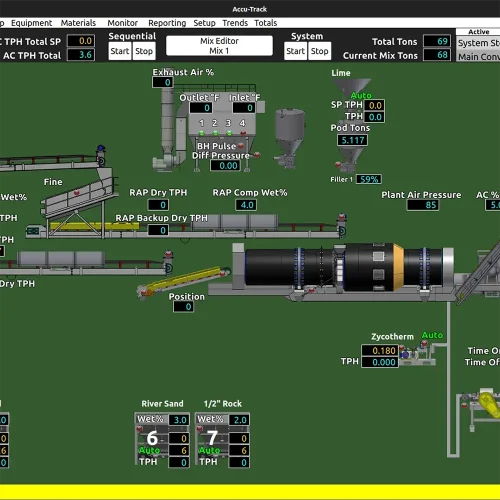 Accu-track advantage asphalt plant control system